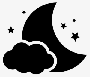 Night Symbol Of The Moon With A Cloud And Stars Comments - Iconos De La Luna