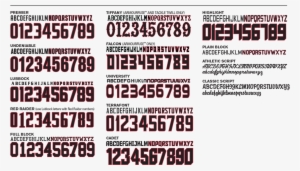 Under Armour Sublimated Number Fonts - Font