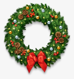 Colorful Wreath Christmas Hollyberries - Jpeg