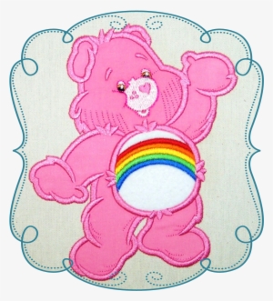 Colorful Cuddle Bear - Transparent Machine Embroidery Clipart