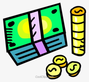 Stacks Of Money Royalty Free Vector Clip Art Illustration