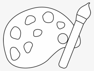 Clip Transparent And Paint Brush Clip - Paints Black And White