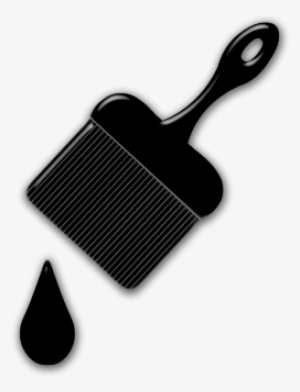Free Icons Png - All Black Paint Brush
