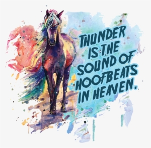 Caballos En Acuarela