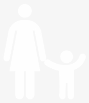 Child Friendly Icon White - Toilet Sign Men Women Alien