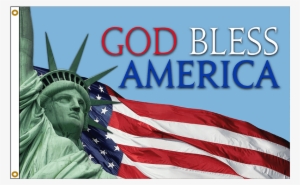 God Bless America Flag - Statue Of Liberty