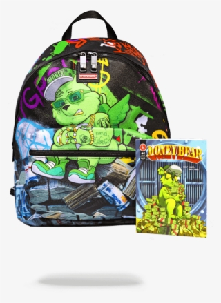 Sprayground- Money Bear Stacks Backpack - Sprayground Backpacks With A Bear