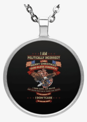 Welsh Corgi Christmas Wreath Round Pendant Necklace