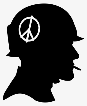 Vietnam Soldier Profile Silhouette Dingbat - Vietnam War Clipart