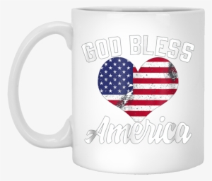 God Bless America Vintage Distressed Flag Heart Women - Corazon De Estados Unidos