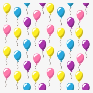 Background Pattern With Party Balloons Of Different - Fundo Baloes Png