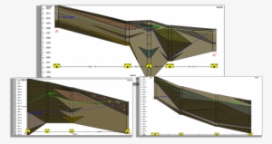 2d Lithology Cross Sections Created From Borehole Data - Strater 3 Cross Sections