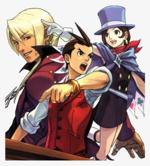Objection Magazine Cover Ft Apollo, Klavier, And Trucy