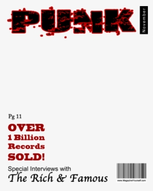 Create A Fake Punk Magazine Cover - Magazine Covers Png