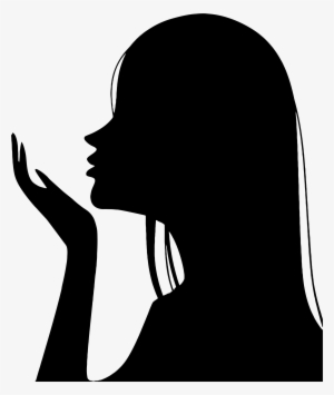 Girl Blowing Into Palm Silhouette By - Girl Blowing Silhouette