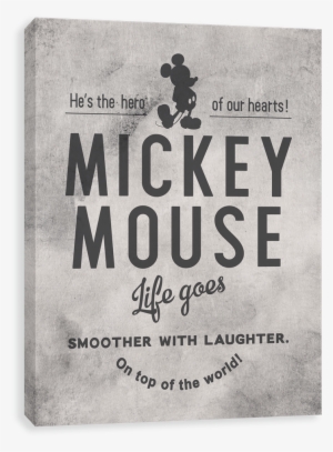 Life Goes Smoother With Laughter - Mickey Canvases By Entertainart - Mickey Mouse 'smoother