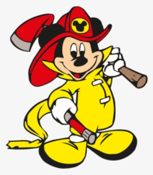 Mickey Mouse Fireman Logo Vector - Mickey Mouse Firefighter
