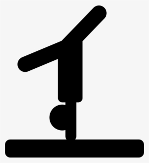 Gymnast Posture Silhouette - Sign