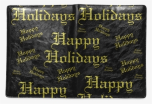 Golden Happy Holiday Text Custom Notebook B5 - Goldglücklicher Feiertagstext Bierdeckel