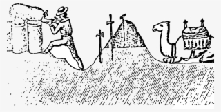 Drawing Illustrating The Need To Train Camel Cavalrymen - Cartoon