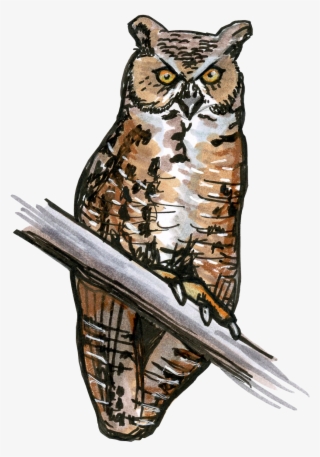 Horned Owl Png Banner Free - Great Horned Owl