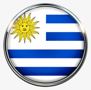 Uruguay Flag Circle, Backgrounds Textures - Flag Of Uruguay Ornament (round)