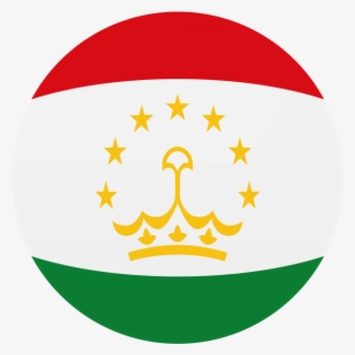 Tajikistan Round Flag - Flag Of Tajikistan