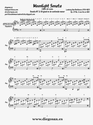 Moonlight Sonata Partitura Piano