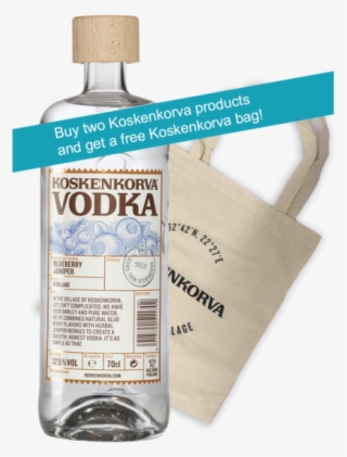 Koskenkorva Blueberry Juniper Vodka 70 Cl - Koskenkorva Vodka - Lemon Lime Yarrow Flavoured Vodka
