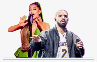 Photo Illustration Of Ariana Grande And Drake - Illustration