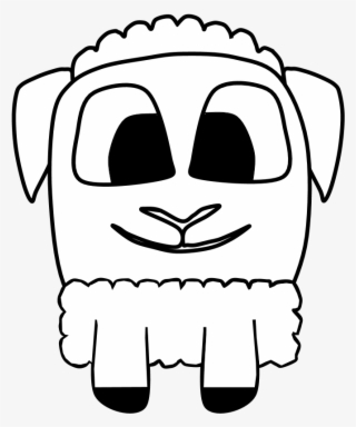 Sheep, Big Eyes, Black And White, Cartoon Animal, Png - Sheep