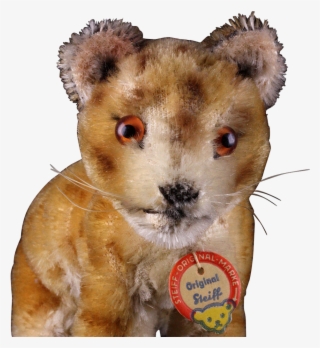 Rare Tiny Seated Steiff Mohair Lion Cub Wild Cat Id - Animal Figure