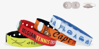 Woven Wristbands With Vinyl Button Clip Closure, St - Wristband