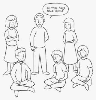 Back Group Of People Standing Or Sitting Down, Playing - Icebreaker