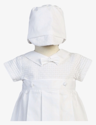Woven Cotton 2 In 1 Convertible Christening Gown & - Woven Fabric