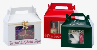 No Die & Plate Charge - Custom Gable Box W/ Built In Handle (9-1/2"x5"x3"),