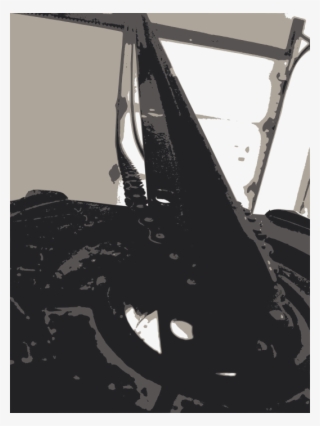 Old Chain Resting On A Ladder - Ladder