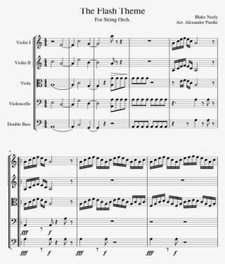 The Flash Theme Sheet Music For Violin, Viola, Cello, - Dvorak Serenade For Strings Violin Sheet Music