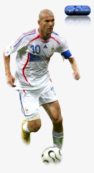 Zinedine Zidane Dribbling Football Sport 24x18 Print