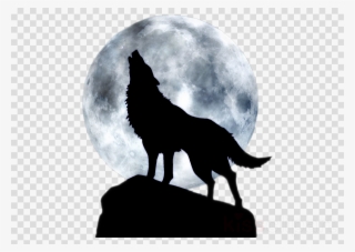 Download Moon Wolf Png Clipart Full Moon Clip Art Moon - Wolf Profile