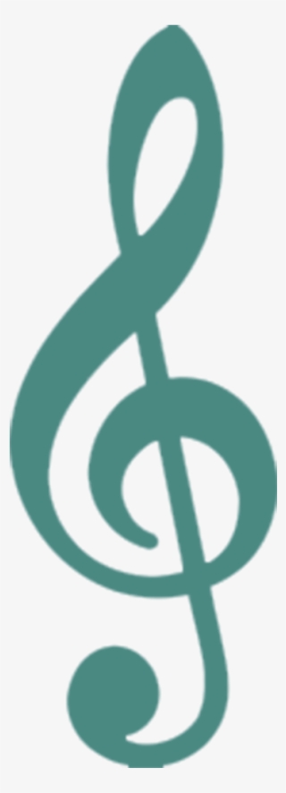 Green Music Notes Png - Treble Clef Simple