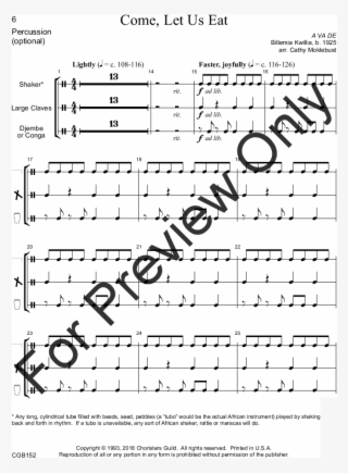 Come Let Us Eat Thumbnail - Tenor Saxophone