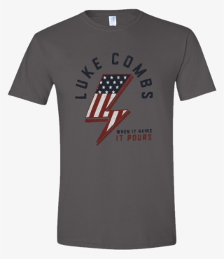 Luke Combs Charcoal Lightning Bolt Tee - Korfbal Shirt