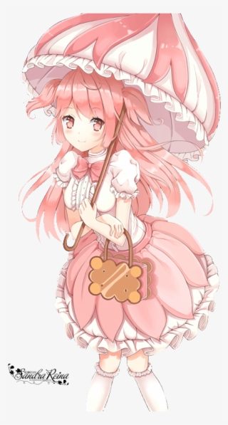 Pink Anime Girl Render