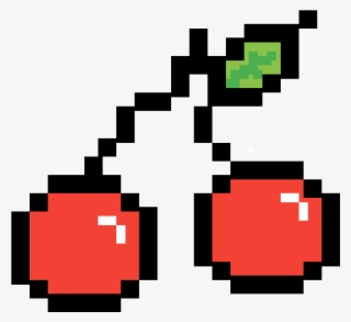 Pixel Cherry - Watermelon Pixel Art Grid