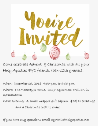Eyc Christmas Party - You Are Invited Vector
