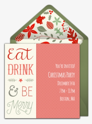 Eat, Drink & Be Merry Online Invitation - Party