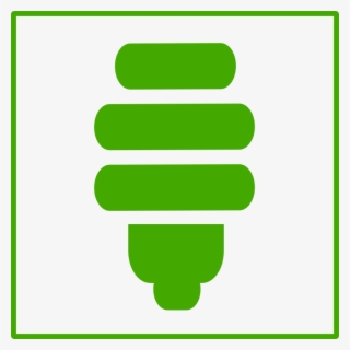 Eco Green Light Bulb Icon - Desenho Lampada Verde Png