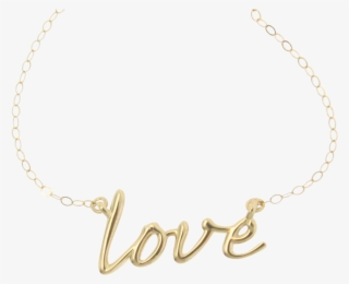 Simple Gold Chain For Girls - 14k Gold Love Necklace - Simple And Romantic