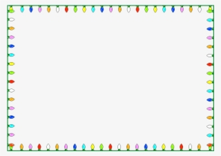 Dazzling Frame Window Border - Christmas Lights Transparent Background